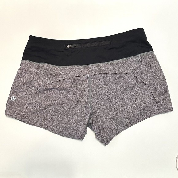 Lululemon RUN TIMES SHORTS II *4" Heather Lux Multi Black SWIFT Size 4 - Picture 2 of 12